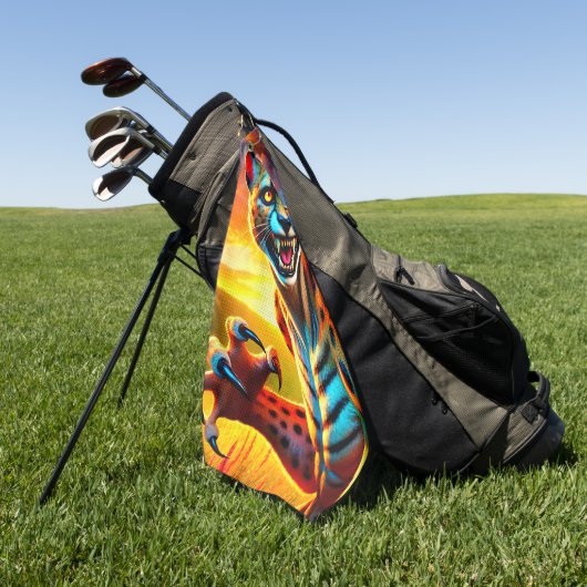 Gemein Cheetah Golfhandtuch (Gras)