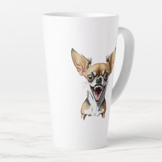 Gemein Chihuahua | Funny Dogs Milchtasse (Rechte Ecke)