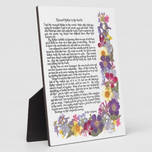 Gemein Mother Plaque Fotoplatte (Seite)