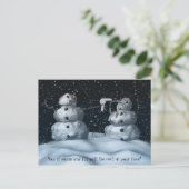 Gemein Snowman Postcard Postkarte (Stehend Vorderseite)
