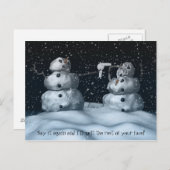 Gemein Snowman Postcard Postkarte (Vorne/Hinten)