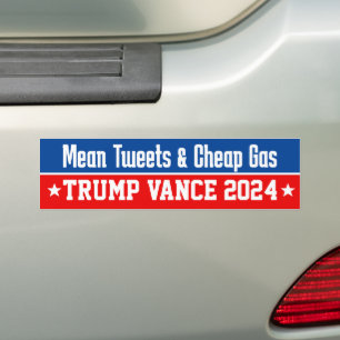 Gemein Tweete billiges Gas Donald Trump Vance 2024 Autoaufkleber