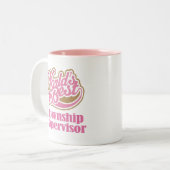 Gemeinde-Aufsichtskraft-Geschenk (Welten am Zweifarbige Tasse (Vorderseite Links)