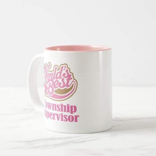 Gemeinde-Aufsichtskraft-Geschenk (Welten am Zweifarbige Tasse (Vorderseite Links)