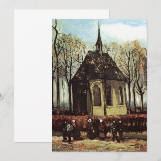 Gemeinde in der Kirche, Nuenen von Vincent van Gog (Vorne/Hinten)