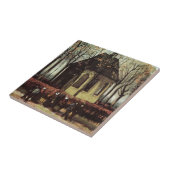 Gemeinde in der Kirche, Nuenen von Vincent van Gog Fliese (Seite)