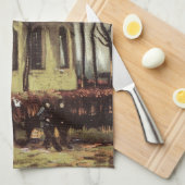 Gemeinde in der Kirche, Nuenen von Vincent van Gog Geschirrtuch (Viertel Falte)