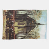 Gemeinde in der Kirche, Nuenen von Vincent van Gog Geschirrtuch (Horizontal)