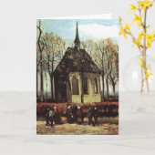Gemeinde in der Kirche, Nuenen von Vincent van Gog Karte (Gelbe Blume)