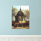 Gemeinde in der Kirche, Nuenen von Vincent van Gog Leinwanddruck (Insitu (Holzboden))