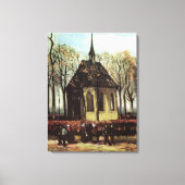 Gemeinde in der Kirche, Nuenen von Vincent van Gog Leinwanddruck (Vorderseite)