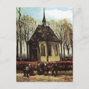 Gemeinde in der Kirche, Nuenen von Vincent van Gog Postkarte