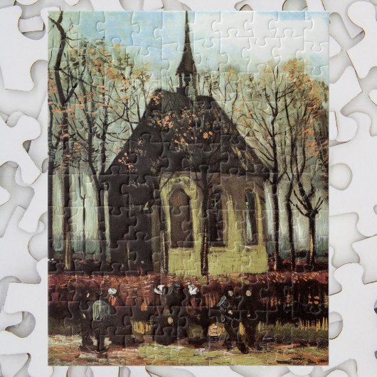 Gemeinde in der Kirche, Nuenen von Vincent van Gog Puzzle