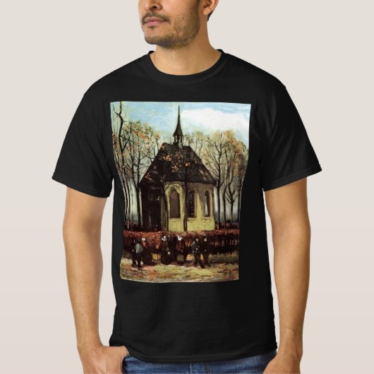 Gemeinde in der Kirche, Nuenen von Vincent van Gog T-Shirt (Vorderseite)