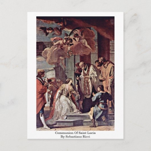 Gemeinde Saint Lucia von Sebastiano Ricci Postkarte (Vorderseite)