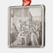 Gemeindeabgabe, 1709 silbernes ornament (Links)