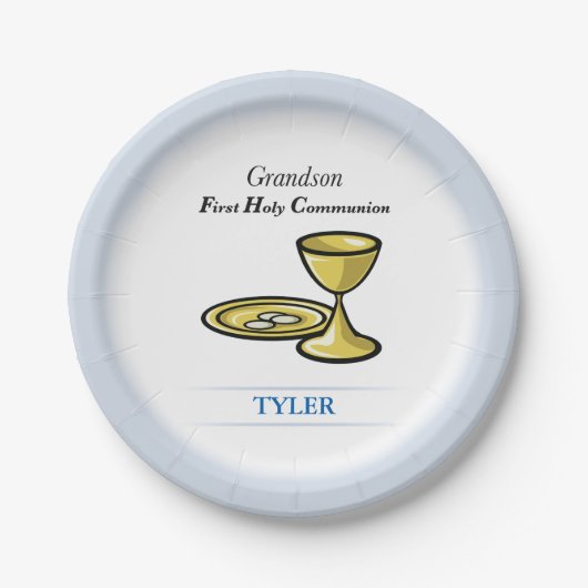 Gemeindegremium und Blut-Enkel Pappteller (Vorderseite)