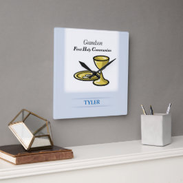 Gemeindegremium und Blut-Enkel Quadratische Wanduhr