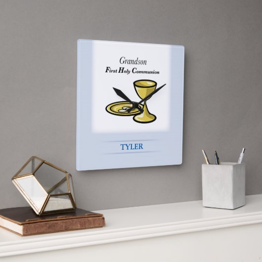 Gemeindegremium und Blut-Enkel Quadratische Wanduhr (Büro)