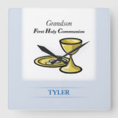 Gemeindegremium und Blut-Enkel Quadratische Wanduhr (Vorderseite)