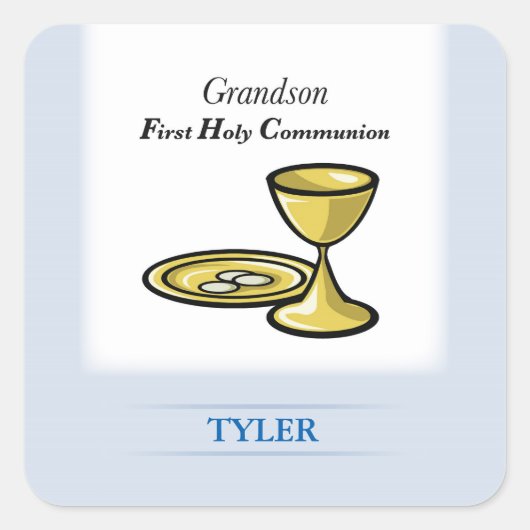 Gemeindegremium und Blut-Enkel Quadratischer Aufkleber (Vorderseite)