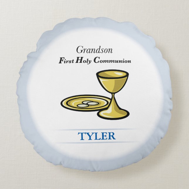 Gemeindegremium und Blut-Enkel Rundes Kissen (Vorderseite)