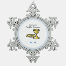 Gemeindegremium und Blut-Enkel Schneeflocken Zinn-Ornament