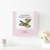 Gemeindegremium und Blutfantochter Quadratische Wanduhr (Zuhause)