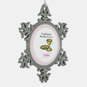 Gemeindegremium und Blutfantochter Schneeflocken Zinn-Ornament (Links)