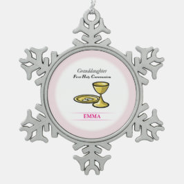 Gemeindegremium und Blutfantochter Schneeflocken Zinn-Ornament