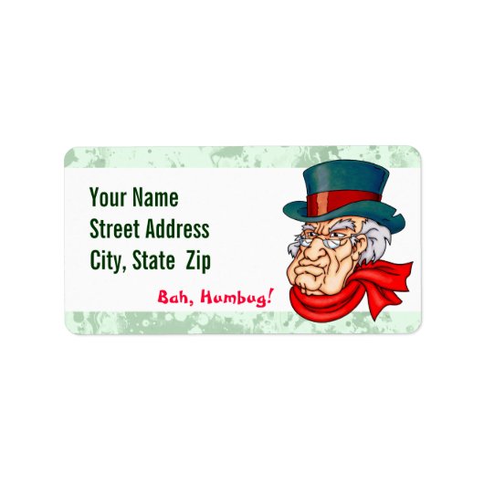 Gemeine Alte Scrooge Adressaufkleber (Vorne)