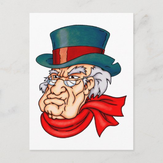 Gemeine Alte Scrooge Postkarte (Vorderseite)