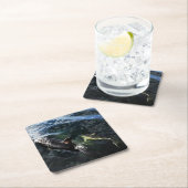 Gemeine Dolphin Mum und Baby-Untersetzer Rechteckiger Pappuntersetzer (Vor Ort)