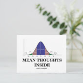 Gemeine Gedanken im Inneren (Spaß Statistik) Postkarte (Stehend Vorderseite)