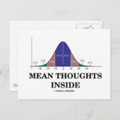 Gemeine Gedanken im Inneren (Spaß Statistik) Postkarte (Vorne/Hinten)