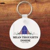 Gemeine Gedanken im Inneren (Spaß Statistik) Schlüsselanhänger (Vorderseite)
