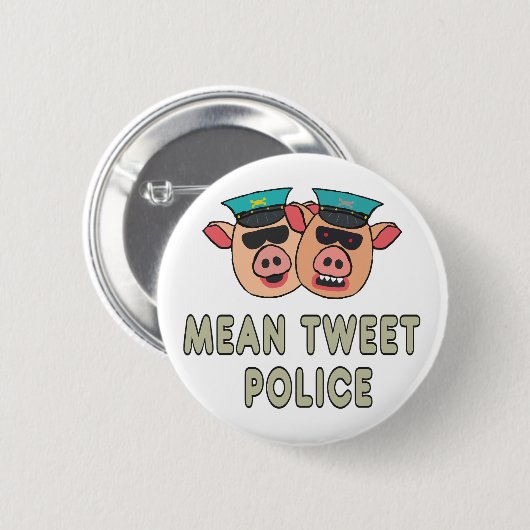 Gemeine Getweetet Polizei Button (Vorne & Hinten)
