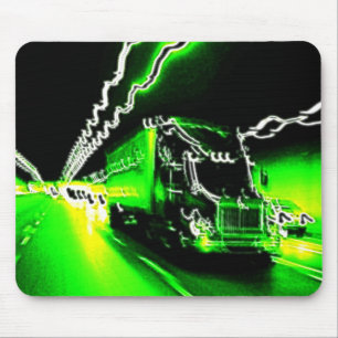 Gemeine grüne Fernlastfahrer Mousepad