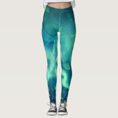 Gemeine grüne Multiprint-Leggings Leggings (Vorderseite)
