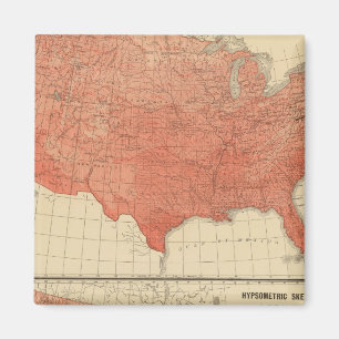 Gemeine Jahrestemperatur, Hypsometrische Skizze Magnet