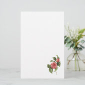 gemeine Kamelie (Kamelie japonica) durch Redouté Briefpapier (Stehend Vorderseite)