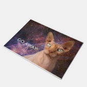 Gemeine Katze sagt weggehen Fußmatte (Schrägansicht)