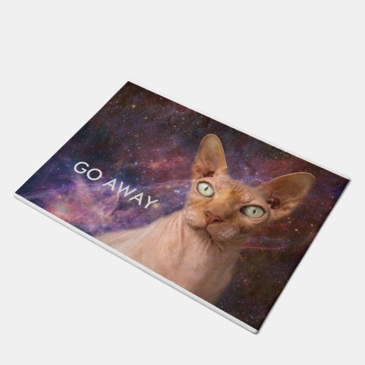 Gemeine Katze sagt weggehen Fußmatte (Schrägansicht)