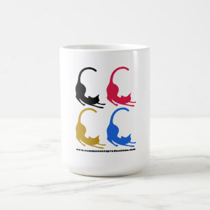 Gemeine Katzen 4 Logos Mehrfarben Kaffeetasse