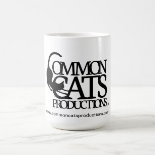 Gemeine Katzen-volles Logo-Schwarzes Kaffeetasse