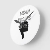 Gemeine Menschen Sind zum Kotzen Runde Wanduhr (Winkel)