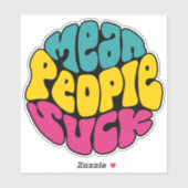 Gemeine Menschen Sind zum Kotzen Word Art Aufkleber (Blatt)