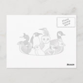 Gemeine Murre (stehend) Postkarte (Rückseite)