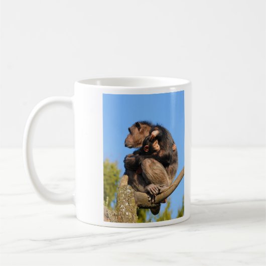 Gemeine Schimpanse-Schimpanse-PanTroglodytes Kaffeetasse (Links)