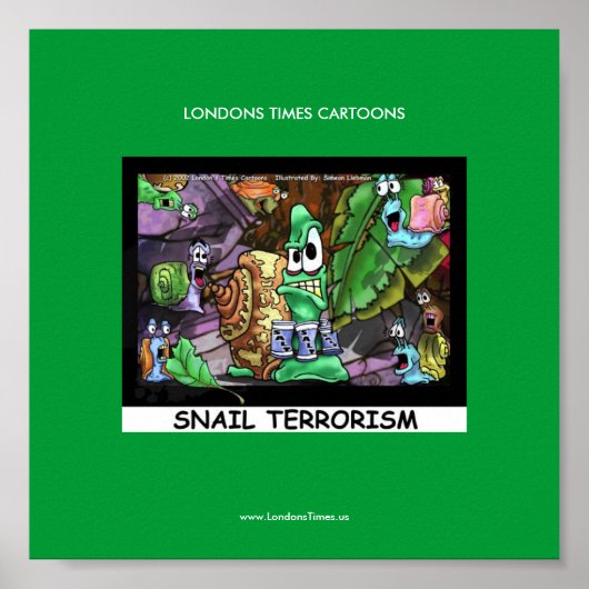 Gemeine Schnecken Funny Londons Times Cartoon Post Poster (Vorne)